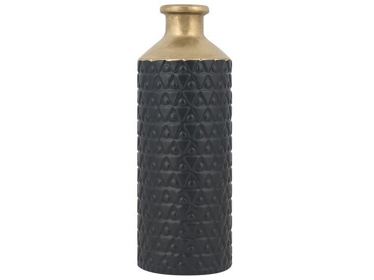 Dekorativní kameninová váza 39 cm černá ARSIN_733658