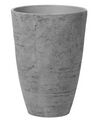 Vaso para plantas em pedra cinzenta 43 x 43 x 60 cm CAMIA_692483