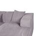 Canapé angle à gauche en velours côtelé gris 3 places DOLVA_808458
