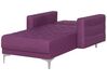 Chaise longue de poliéster violeta/plateado ABERDEEN_780838