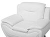Ensemble canapés et fauteuil en cuir PU blanc 6 places LEIRA_796993