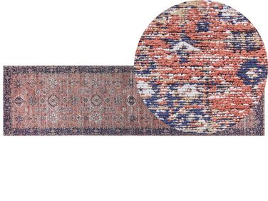 Dywan bawełniany 80 x 300 cm czerwono-niebieski KURIN