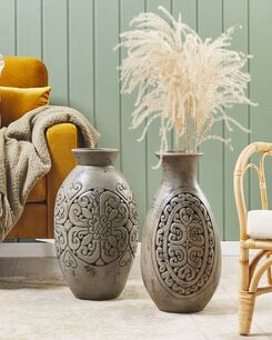 Koristemaljakko terrakotta harmaa 51 cm MEGARA