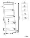 Rebríkový regál s 5 policami tmavé drevo MOBILE TRIO_764507