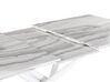 Table à manger extensible effet marbre / blanc 160/200 x 90 cm MOIRA_811240