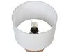 Bordlampe hvid bomuld/rattan H 49 cm FURELOS_897307