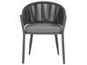 Trädgårdsmöbelset av bord och 4 stolar aluminium grå MILETO_867239