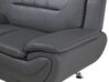 2 Seater Faux Leather Sofa Grey LEIRA_687372