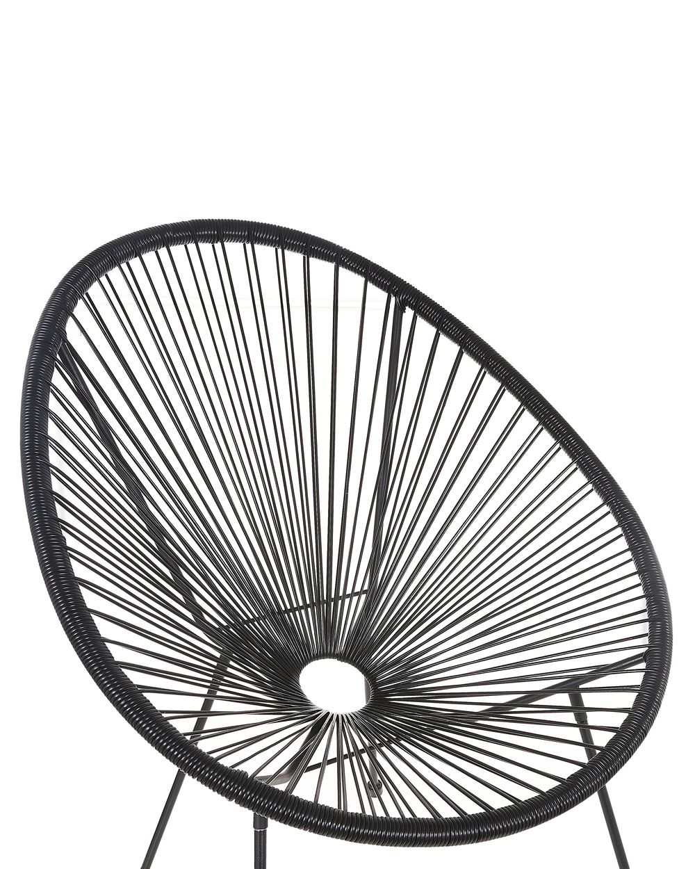 Set of 2 PE Rattan Accent Chairs Black ACAPULCO II Beliani.co.uk