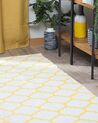 Outdoor Teppich gelb 140 x 200 cm marokkanisches Muster zweiseitig Kurzflor AKSU _840668