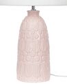 Lámpara de mesa de cerámica rosa/blanco 56 cm ZARIMA_822397