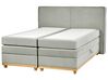 Kontinentálna posteľ s úložným priestorom 160 x 200 cm svetlosivá DYNASTY_873535