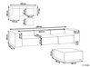 Soffa 3-sits modulär med fotpall bouclé vit APRICA_908335