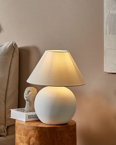 Bordlampe i keramikk hvit LIMIA