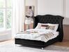Łóżko welurowe 140 x 200 cm czarne AYETTE_832091