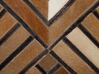 Dywan patchwork skórzany 160 x 230 cm brązowy TEKIR_764744