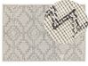 Tappeto lana beige chiaro e nero 140 x 200 cm URLA_837535