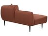 Right Hand Boucle Chaise Lounge Dark Red CHEVANNES_895450