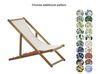 Folding Deck Chair and 2 Replacement Fabrics (Various Options) Light Wood ANZIO_860120