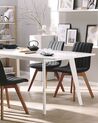 	Conjunto de 2 sillas de poliéster negro/madera oscura CALGARY_800083