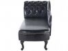 Chaise longue vintage sinistra in pelle sintetica nera NIMES_415126