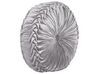 Velvet Cushion with Pleats ⌀ 40 cm Grey UDALA_854722