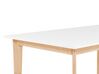 Mesa de jantar extensível 140/180 x 90 cm em branco e madeira clara SOLA_785763