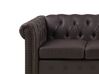 3 Seater Faux Leather Sofa Brown CHESTERFIELD_732158