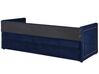 Tagesbett ausziehbar Cord marineblau Lattenrost 90 x 200 cm MIMIZAN_843687