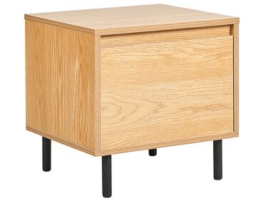 Sängbord med 1 låda ljust trä NIKEA