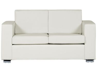 Canapé 2 places en cuir blanc HELSINKI