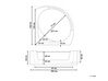 Whirlpool Badewanne weiss Eckmodell mit LED 187 x 136 cm MANGLE_790877