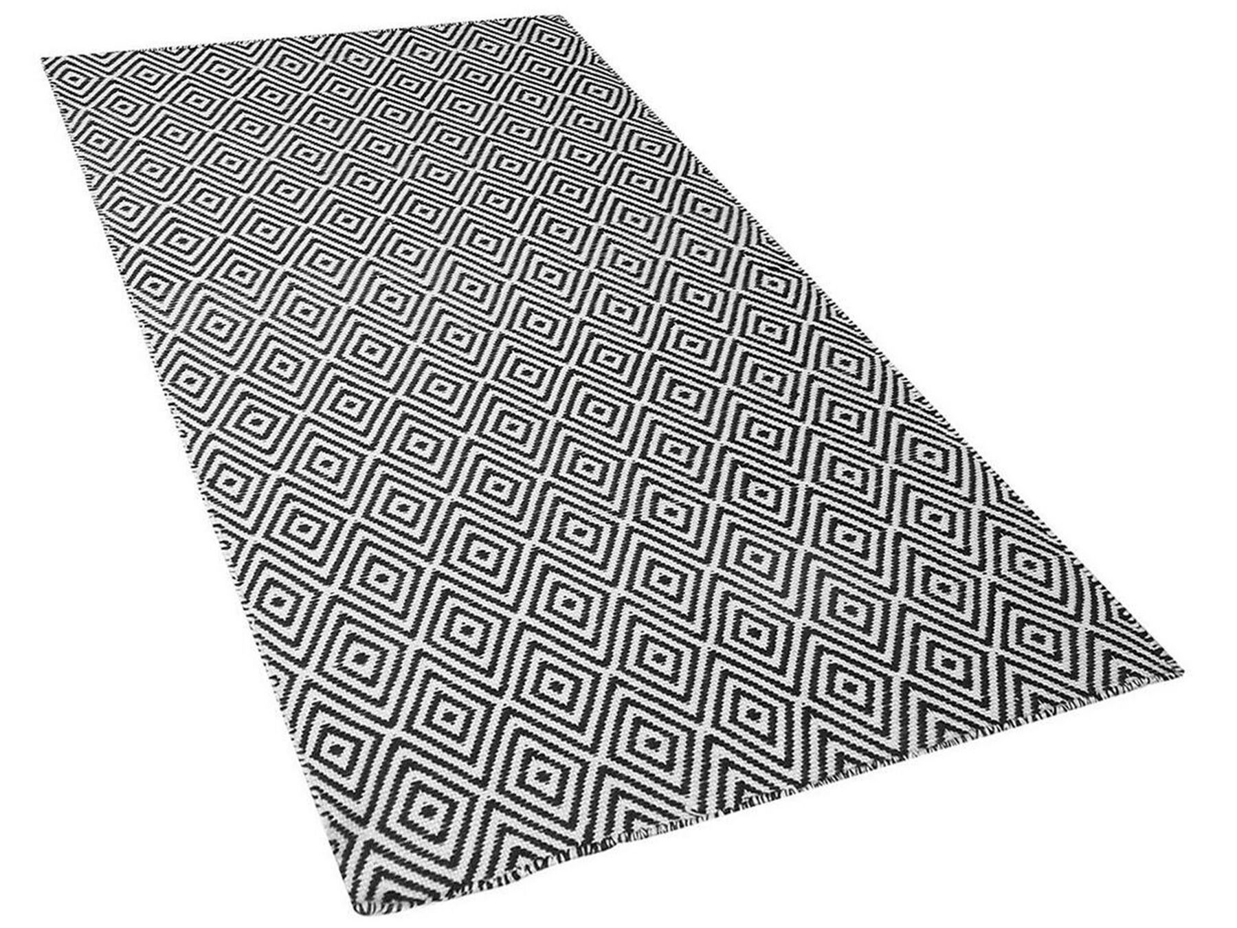 Outdoor Teppich schwarz / weiss 80 x 150 cm IMIRCIK | Beliani.ch