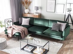 4-istuttava kulmasohva sametti oikeak. vihreä VINTERBRO 4-istuttava kulmasohva sametti oikeak. vihreä VINTERBRO