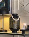 Dekoratívny kovový lampáš matná čierna CORON_724216