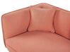 Chaise-Longue à esquerda em tecido bouclé rosa pêssego CHEVANNES_877196