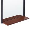 Nástenné zrkadlo s poličkou 40 x 67 cm čierna/medená DOMME_837876