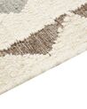Alfombra kilim de lana beige/marrón/gris 80 x 150 cm ARALEZ_859704