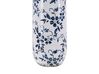 Stoneware Flower Vase 30 cm White with Navy Blue MULAI_810758