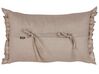 Set of 2 Linen Cushions 30 x 45 cm Light Brown SASSAFRAS_906682
