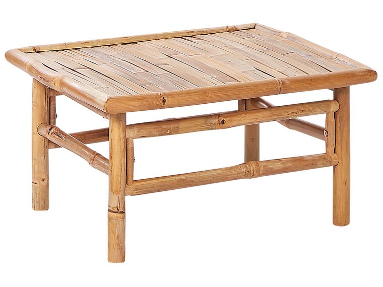 Záhradný bambusový stolík 64 x 55 cm svetlé drevo CERRETO_908793