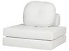 Jumbo Cord Single Sofa Bed White OLDEN_906502