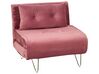 Sofá cama de terciopelo rosa/dorado VESTFOLD_850974
