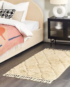 Бавовняний килим 80 x 150 см бежевий SANLIURFA Бавовняний килим 80 x 150 см бежевий SANLIURFA