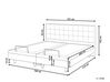 Fabric EU King Size Adjustable Bed Beige DUKE_809047