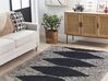 Bavlnený koberec 140 x 200 cm čierna/biela BATHINDA_817028