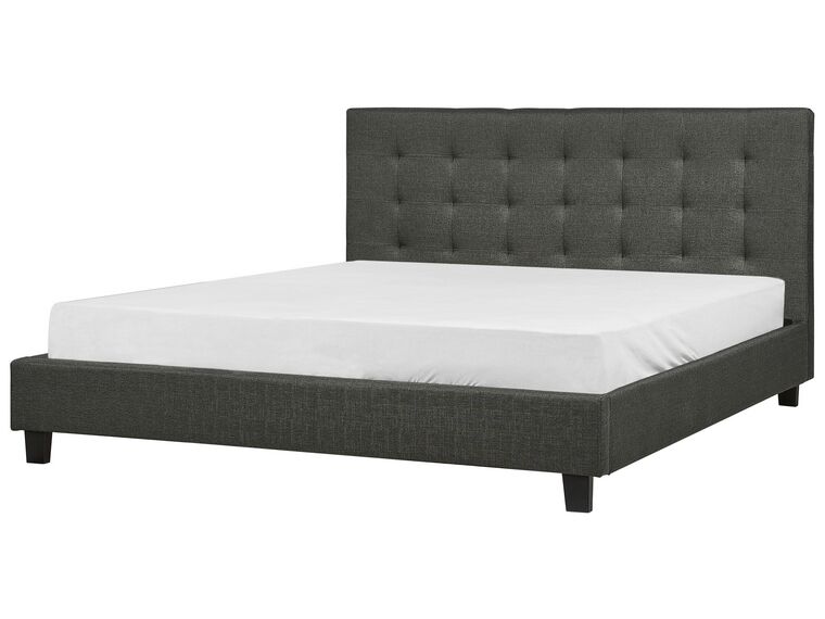 Fabric EU Super King Size Bed Grey LA ROCHELLE_904626