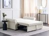 Sofá-cama de 2 lugares em tecido creme SILDA_902454