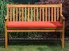 Acacia Wood Garden Bench 120 cm with Red Cushion VIVARA_774773