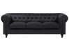Faux Leather Living Room Set Black CHESTERFIELD Big _721892